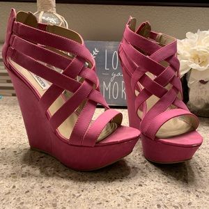 Pink Steve Madden wedges